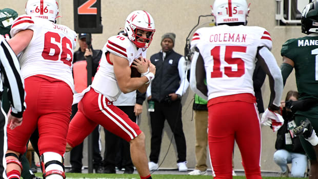 NU vs. MSU 2023 - Heinrich Haarberg scores touchdown